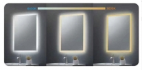 Oglinda Fluminia, Miro 120, dreptunghiulara, cu LED, 3 culori, dezaburire, 120 cm